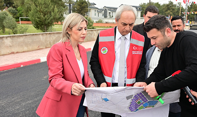 Duacı'da alt yapı çalışmaları tamamlanan 34 sokağa sıcak asfalt