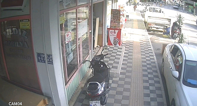 Kendi motosikleti gibi çalıp götürmesi saniyeler sürdü