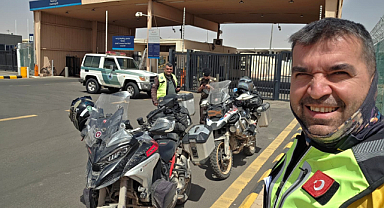 Kutsal topraklara motosikletle 7 bin kilometrelik yolculuk