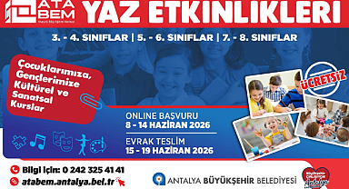 ATABEM yaz etkinlikleri kayıtları başlıyor