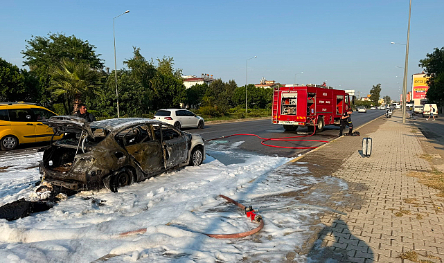 Seyir halindeyken aniden alev aldı