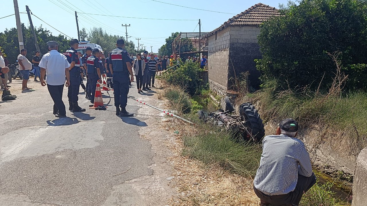 Antalya'da su kanalına düşen traktörün sürücüsü hayatını kaybetti